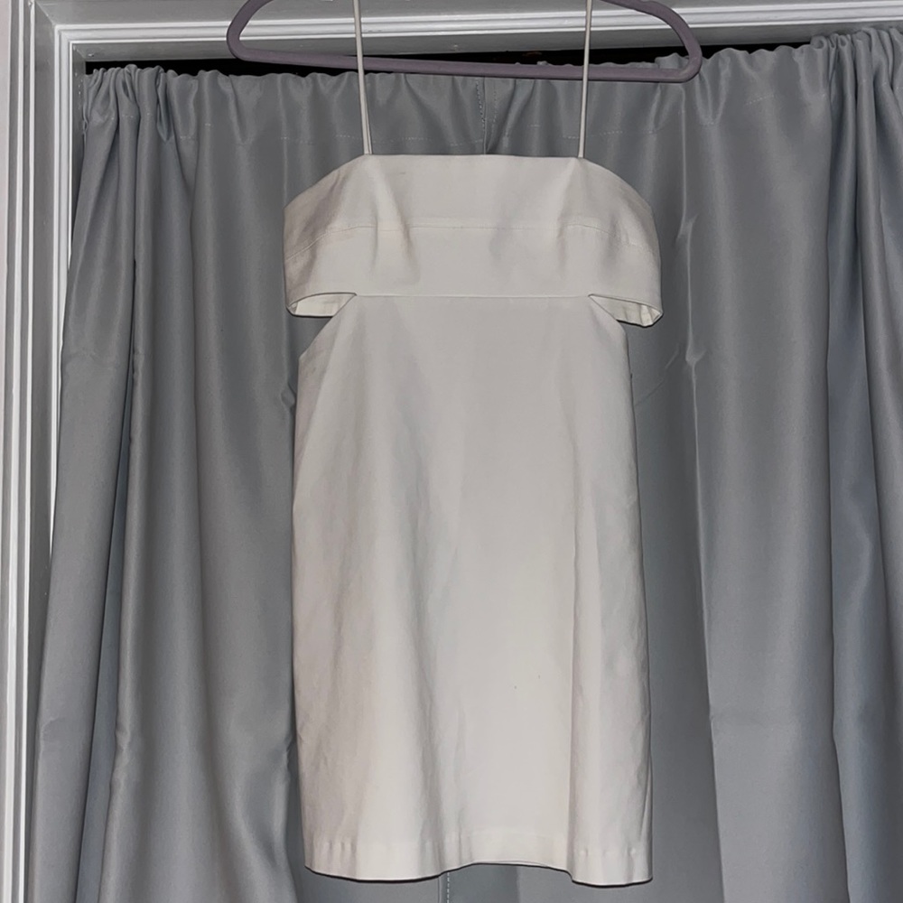 Zara white cutout dress